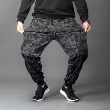 Hommes Camouflage Impression Taille Elastique Cordon Sport Gym Jogging Pantalons