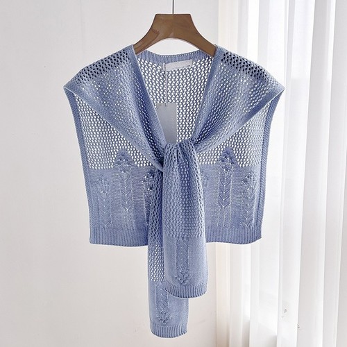 Châle wrap col faux - châle,