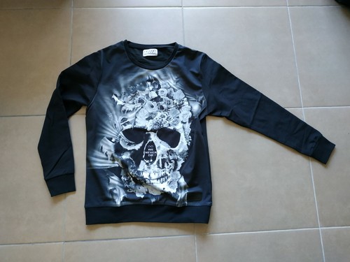 Sweat crewneck skull rap hip - sweat,
