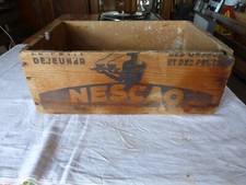 RARE BOITE NESCAO CAISSE PUBLICITAIRE IDEM PLAQUE EMAILLEE DECO LOFT