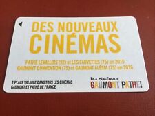 TELECARTE CARTE CINEMA GAUMONT, GAUMONT PATHÉ, PATHÉ. VERSO 2