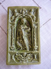 Bas-relief retable Saint-Jean l’Evangéliste en céramique Lorraine - Nancy
