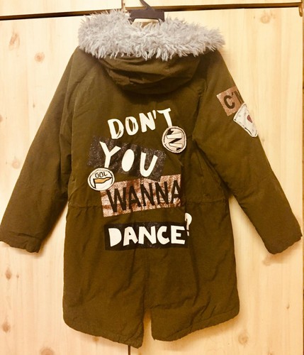 Zara girl puffer military - zara,