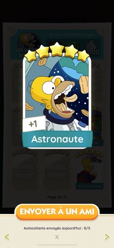 Astronaute carte monopoly - carte,
