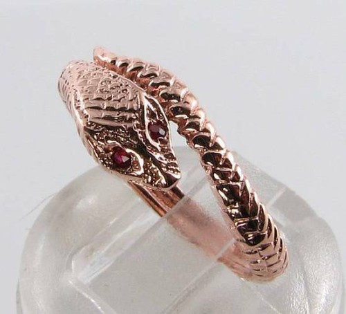 Bague snake 9ct rose - bague, 9k