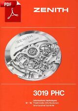 Informazioni Tecniche - cal. Zenith 3019 PHC - El Primero - 54 pages