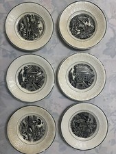 6 assiettes sarreguemines digoin Thème De La Chasse