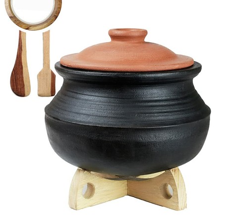 Pot terre cuite noir avec - cuite,