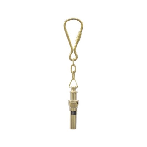 Porte clé laiton sifflet - clé,