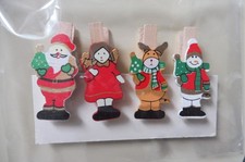 Sachet de 4 pinces en bois