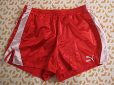 Short Polyamide PUMA 80'S Rouge Made in France Rétro Vintage France - M