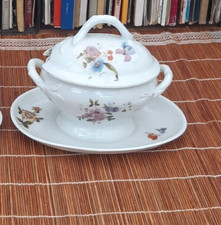 Mini saucière en porcelaine , dinette, décor floral