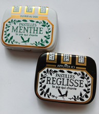 2 boites metal Pastilles La