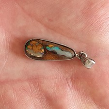 Pendentif opale boulder Koroit - Australie Acier Inoxydable 