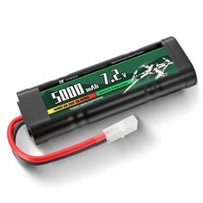 Batterie NiMH 7.2V 5000mAh avec connecteur Tamiya pour modèles RC - 6 cellules
