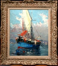 A. Salomon, dit Salomon le tropézien : « Pointu » au mouillage