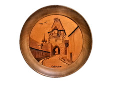 Tableau rond marqueté