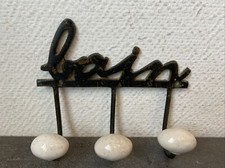 patere porte serviette bain metal porcelaine vintage deco