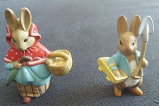 Lot 2 Figurines Lapins Beatrix Potter 1998 Plastoy