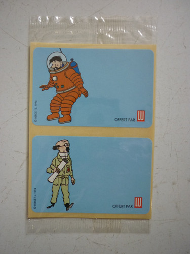 Tintin lot d autocollants - tintin,