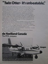 2/1974 PUB DE HAVILLAND CANADA TWIN OTTER BRADLEY AIR SERVICES ORIGINAL AD