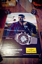 BREITLING ✯ DAVID BECKHAM French Bus Stop Vintage Advertising Poster Original