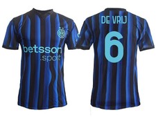 Maillot De Vrij Inter Home 2025 2026 noir officiel adulte enfant