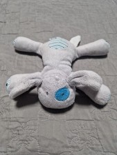  OBAIBI OKAIDI Doudou Peluche Chien Dog Gris Cocard Bleu & Rayures 20cm