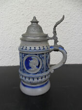 CHOPE A BIERE CERTAINEMENT ALLEMANDE AVEC COUVERCLE EN  ETAIN 0,5 L