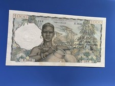 Billet 1000 Francs Banque De L’afrique Occidentale 8-3-1951