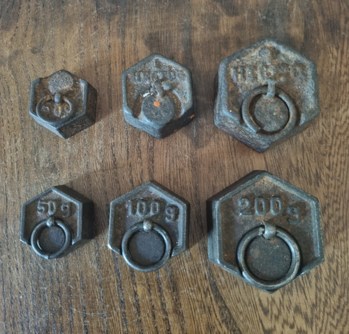 Lot poids anciens français - 6,