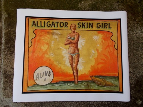 Alligator woman affiche - alligator,