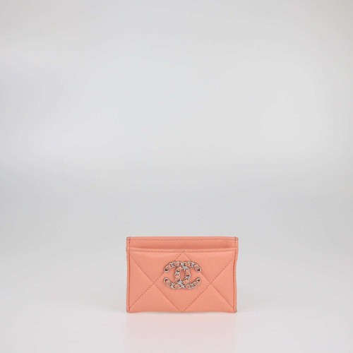 Porte cartes chanel peach - porte-cartes,