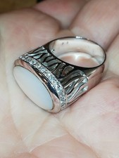 BAGUE EN ARGENT 925 et nacre