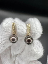 boucles d'oreilles en or - perles et diamants