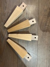 Pieds Meuble Scandinave Bois Massif 27cm - Incliné Design Mid-Century