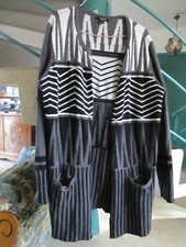 Gilet long multicolore taille - multicolore,
