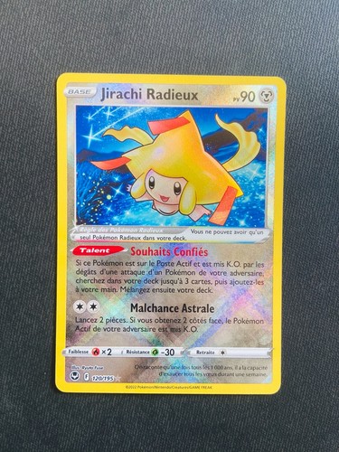Carte pokémon jirachi radieux - carte,