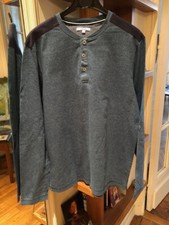 polo Jules à manches longues vert et noir - Taille M