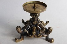 Pique cierge bronze tripode