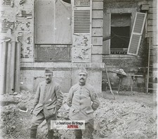 Village en ruine, guerre WW1