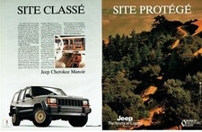 Publicité Advertising 099  1991   Jeep Cherokee Manoir  4x4 (2p) american legend