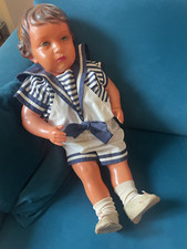 Poupée ancienne baigneur celluloïd Claudinet Nobel France SNF 64 cm 1936