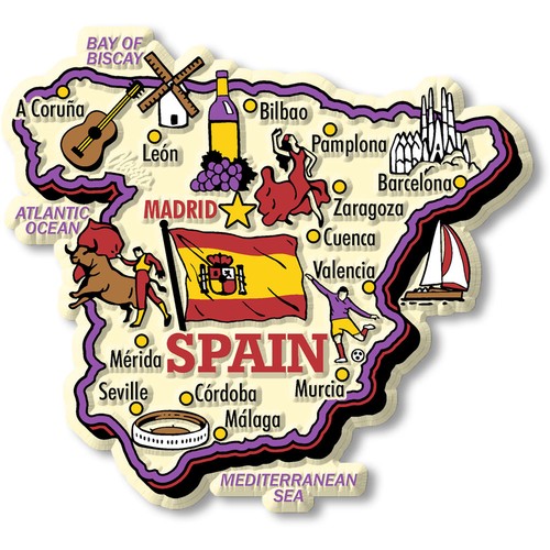 Spain jumbo country magnet - spain,