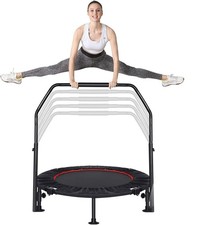 Mini trampoline de fitness pliable popozono noir 102 cm à 150 kg