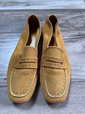 Ballerine en daim moutarde