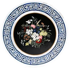 36 " Marbre Centre Table Top Pietradura Pierre Incrustation