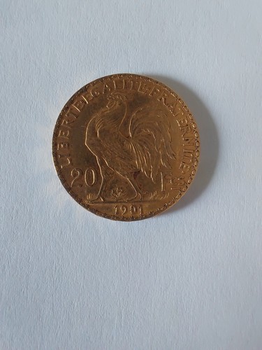 Pièce francs coq - 20, or