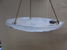 Plafonnier suspension art déco en verre moulé pressé art déco signé ROBA PARIS