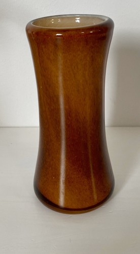 Thick heavy blown glass vase - thick,,